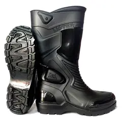 GENERICO - Botas Caucho Lluvia Motociclista Motera Livianas Impermeable