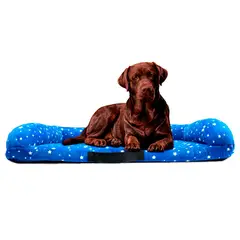 PRIMORDIAL - Cama tipo sofá azul mediana para mascotas 200421