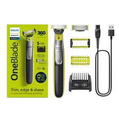 PHILIPS - Norelco OneBlade 360Pro Hibrida Cara y Cuerpo Lavable USB