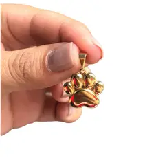 ESCARBATO - Dije Huella Perro de oro laminado_.