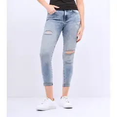 UNSER - Jean Para Mujer Con Proceso Claro Y Rotos