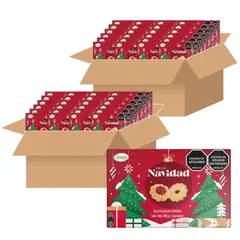 GENERICO - Galletas Navideñas Greco Estuche Feliz Navidad 180 g X 48 U.
