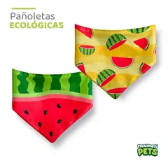 GENERICO - Pañoleta doble faz Perro o Gato S - Sandia