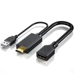 GENERICO - Adaptador Convertidor Hdmi A Displayport 4k 60hz Pc Laptop Mac Consola