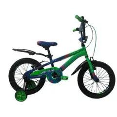 GW - Bicicleta Lighting Rin 16 niños con auxiliares Verde