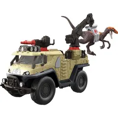 JURASSIC WORLD - Camión de captura aplastamiento velociraptor