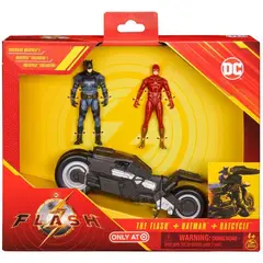 DC COMICS - Figuras de acción - paquete de 3 the flash batcycle