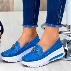 MOCASINIA - PRECIOSOS MOCASINES EN CUERO AZUL OCEANO EN CUERO GARANTIZADO