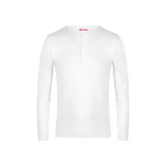 SANTANA - Camiseta Niño Cuello 3 Botones Manga Larga Blanca