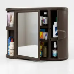 RIMAX - Gabinete Para Baño Con Espejo Color Wengue 7668