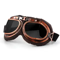 GENERICO - Gafas para Moto Scooter a Prueba de Viento Acolchadas Café
