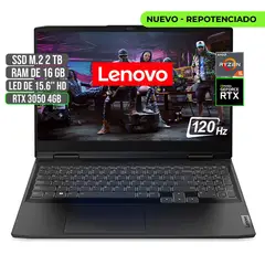 Lenovo - Portátil AMD Ryzen 5 6600H RTX 3050 16GB RAM 2TB SSD 15.6" FHD