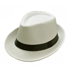 VELBROS - Sombrero Fedora Gardel Gorro Hombre Mujer Playa Sol - Crema