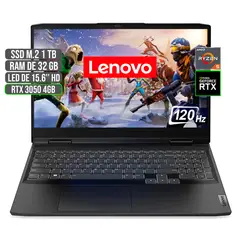 LENOVO - PORTATIL GAMING AMD RYZEN 5 6600H SSD 1TB RAM 32GB RTX 3050 4GB 15.6" FHD