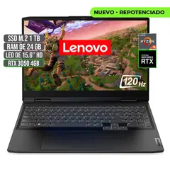 Lenovo - Portátil AMD Ryzen 5 RTX 3050 24GB RAM 1TB SSD 15.6" FHD