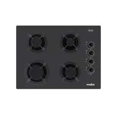 MABE - Cubierta de Empotrar 60cm Vidrio Templado Negra CMG6044V0