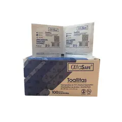 ALFA SAFE - Toallas Alfasafe Alcohol 70% X 100und