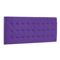 BANZAY - Cabecero Cama Doble Cuadros Ecocuero - Lila