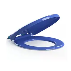 GENERICO - Asiento Sanitario Cubierta Total Azul Celeste Brillante.