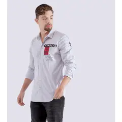 GROGGY - Camisa Para Hombre Slim Manga Larga