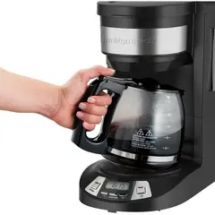 HAMILTON BEACH - Cafetera programable 12 tazas 46290 negra