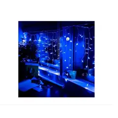 AMERICO SHOP - Cortina de Luces de Navidad 3m x 45 cm Luz Azul Decorativas