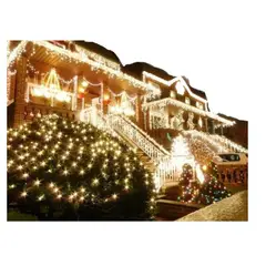 AMERICO SHOP - Cortina Led Luces de Navidad 9m x 45 cm Luz Calida Decorativas