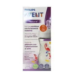 AVENT - BIBERON NATURAL FLAMINGO 1MES 260ML 9OZ