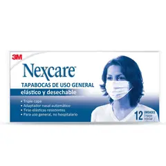 NEXCARE - Tapabocas Elastico Desechable X 12und