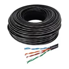 GENERICO - Cable utp cat5e 100cobre exterior doble chaqueta x 100m