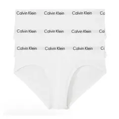 CALVIN KLEIN - 3 Pack de Calzoncillo Blanco Algodón Hip Brief