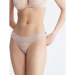 CALVIN KLEIN - Tanga Beige De Encaje Para Mujer