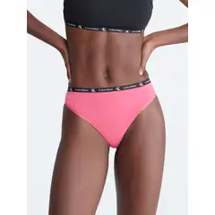 CALVIN KLEIN - Pantie Rosada Tipo Tanga Con Logo Para Mujer