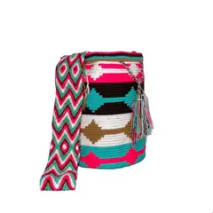 ARTESANAL - Mochila Wayúu Hecha a Mano 100 Original Colombiana WD-24_.