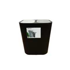 GENERICO - Papelera de 20L Con Estilo Doble Compartimento Tapa Push