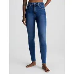CALVIN KLEIN - Jeans Con Cintura Alta Azul Oscuro Mujer Azul