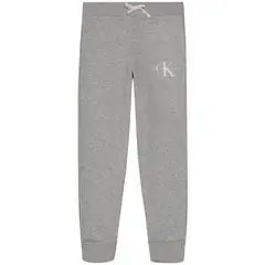CALVIN KLEIN - Pantalónes De Chándal Con Logo Monograma Gris Niña