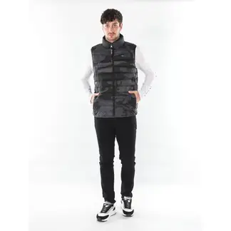 CALVIN KLEIN - Chaleco Negro Con Cierre De Cremallera Para Hombre