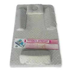 GENERICO - Colchoneta cojín colchón anti reflujo para bebe gris