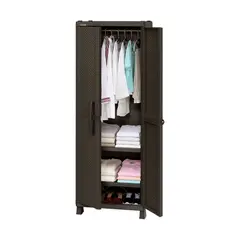 RIMAX - Armario para ropa apariencia rattan - Wengue