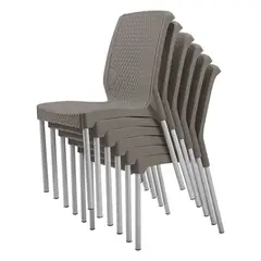 RIMAX - Silla Shia SIN Brazos SET X 6 UND - Mocca