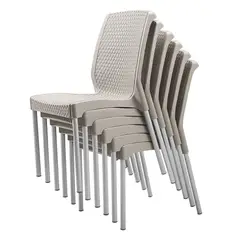 RIMAX - Silla Shia SIN Brazos SET X 6 UND - Taupe