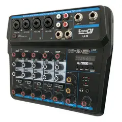 PRO DJ - Mezclador Análogo U6 Negro