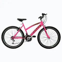 SFORZO - Bicicleta Niña Rin 24 18 Cambios Doble Pared Rosado-
