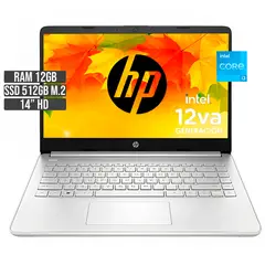 HP - PORTATIL INTEL CORE I3-1215U SSD 512GB RAM 12GB LED 14 HD