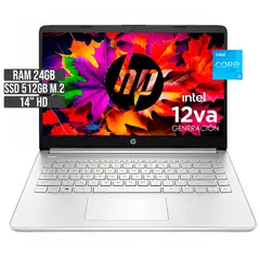 HP - PORTATIL INTEL CORE I3-1215U SSD 512GB RAM 24GB LED 14 HD