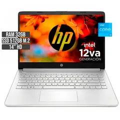 HP - Portátil Intel Core i3 1215U 32GB RAM 512GB SSD 14" HD