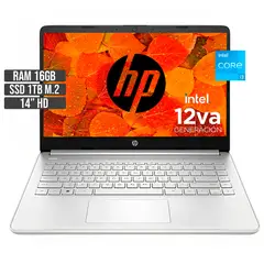 HP - PORTATIL INTEL CORE I3-1215U SSD 1TB RAM 16GB LED 14 HD