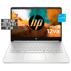 HP - PORTATIL INTEL CORE I3-1215U SSD 1TB RAM 24GB LED 14 HD