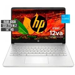 HP - PORTATIL INTEL CORE I3-1215U SSD 2TB RAM 40GB LED 14 HD